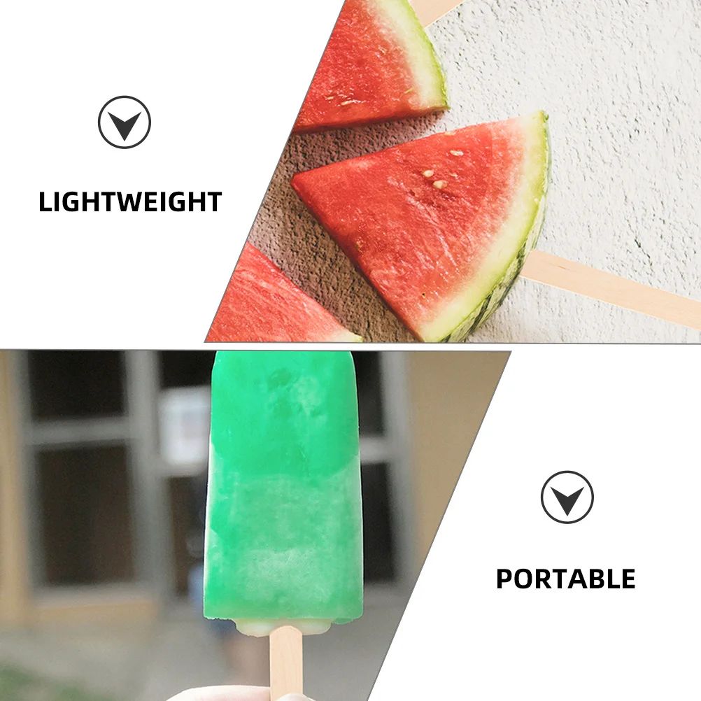

100 Pcs Wax Stick Ice Cream Material Popsicle Small Wood Sticks for Lollipops