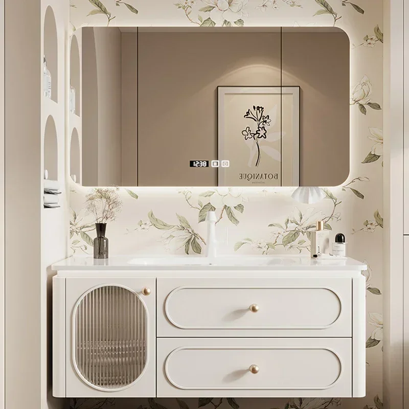 

Luxury Shelves Bathroom Storage Vanities Open Dresser With Sink Bathroom Vanities Multifunction Home Furniture Spiegelkast LLBC