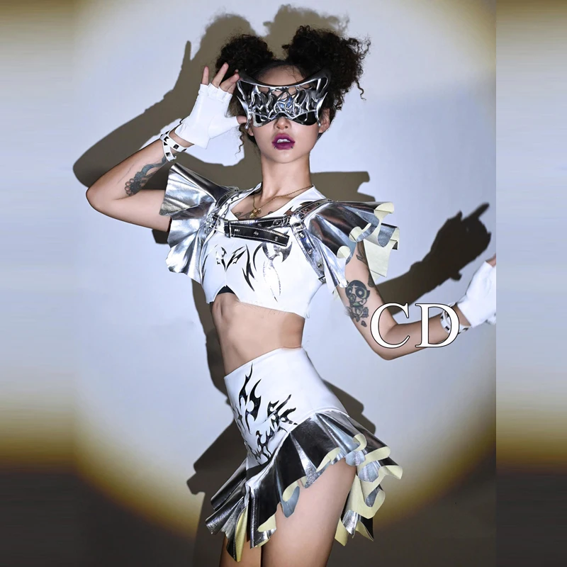 ドラッグクイーンコスチューム テックスタイル ポールダンス衣装 レディース ゴーゴーダンスコスチューム バー DJ DS ナイトクラブ コスプレ レイブ衣装 XS10048