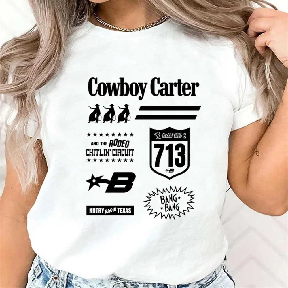 Beyoncé cowboy carter camiseta adolescente harajuku y2k clássico 80s confortável roupas coreanas camisa punk 2000s gráfico confortável