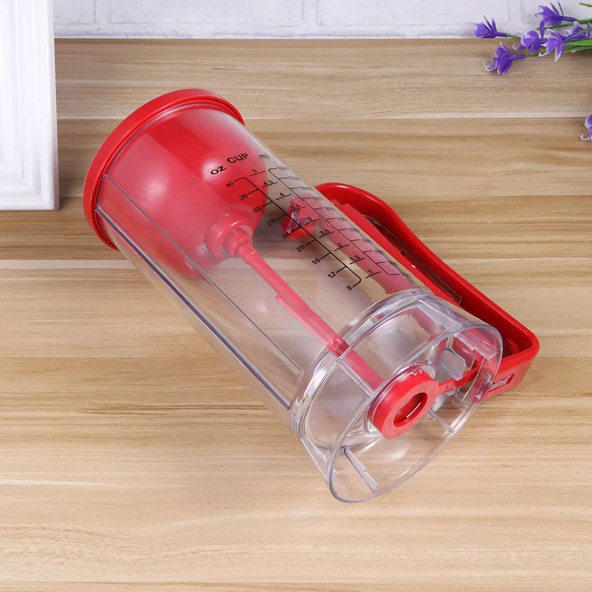 

Pancake Batter Dispenser Electric Mixer Baking Tool Beat Eggs Grease Separator Red