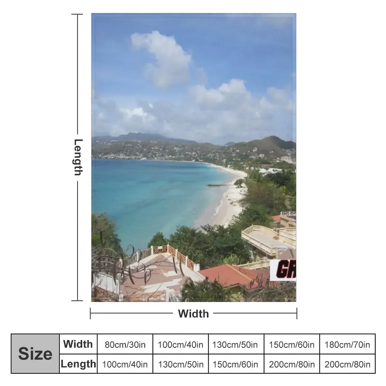 Grenada's Beautiful Shore Line Throw Blanket Heavy Blankets Sofas Of Decoration Soft Beds Plaid Blankets