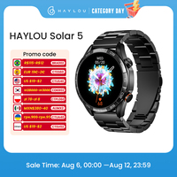 HAYLOU Solar 5 Voice Calling Smartwatch 1.58'' AMOLED Display 60Hz Smart Watch 24H Health Monitoring Sports Smartwatch for Men