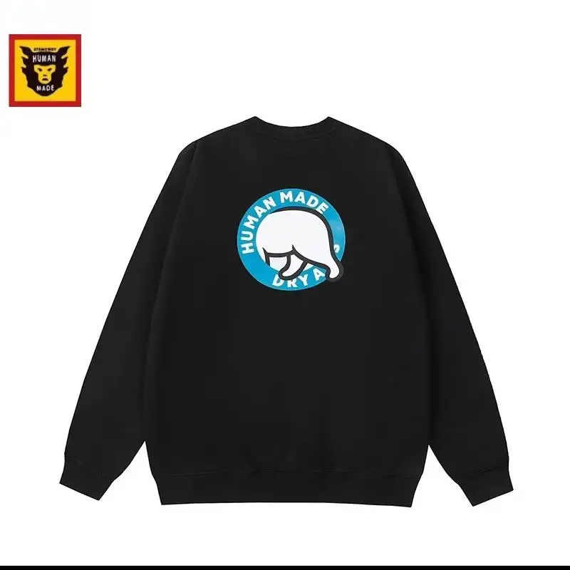 

HUMAN MADE Polar Bear Print Long Sleeve Round Neck Sweatshirt for Men Women Couples Autumn Winter New Arrival