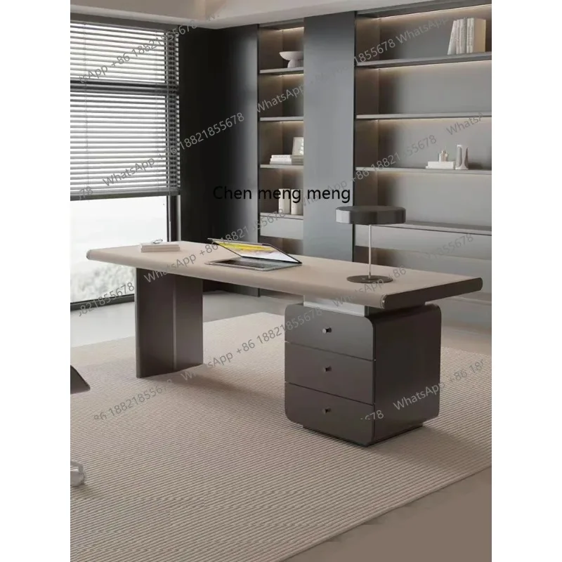 

H Высококачественная глянцевая краска для выпечки, импортная отделка из кожи седла, простой учебный стол