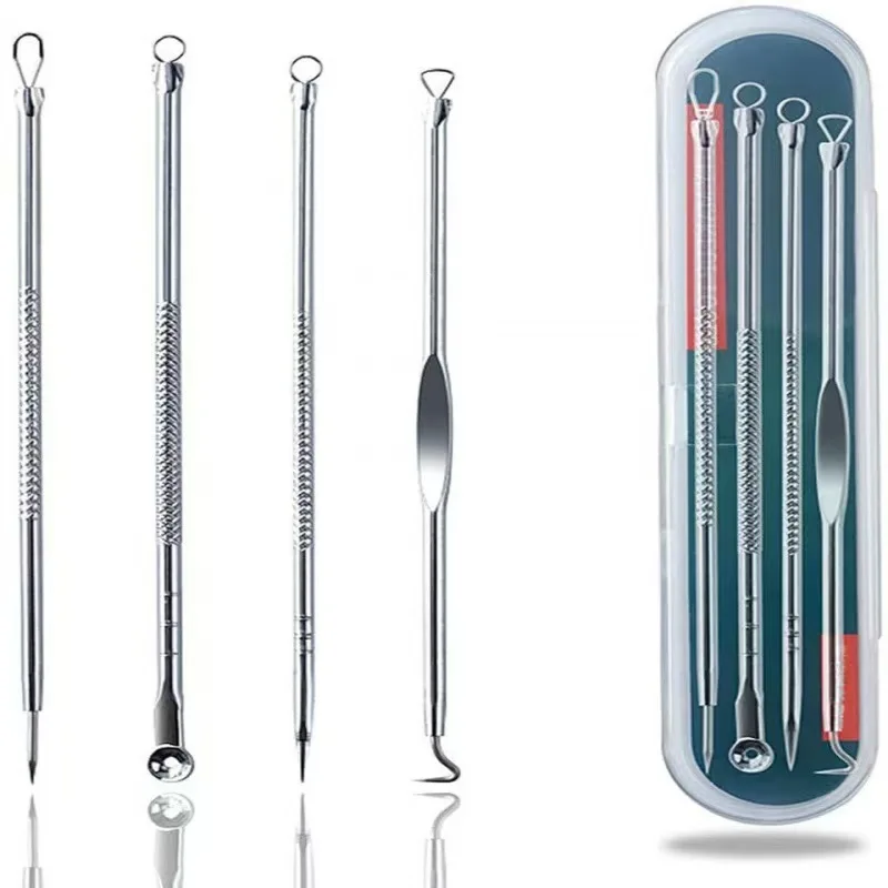 Professional Blackhead & Pimple Remover Kit - Acne Extraction Tool for Nose & Face, Safe Treatment for Zits & Whiteheads, W/Case