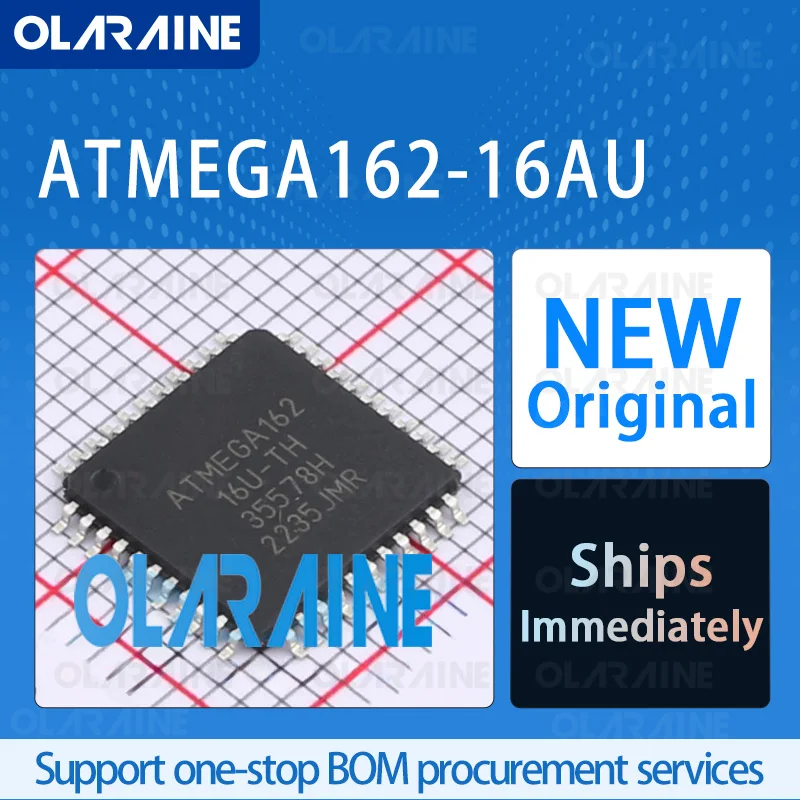 

1/5/10Pcs ATMEGA162-16AU TQFP-44 original ic chip 8-bit microcontroller RoHS Core AVR Program memory 16 kB Voltage 5.5 V
