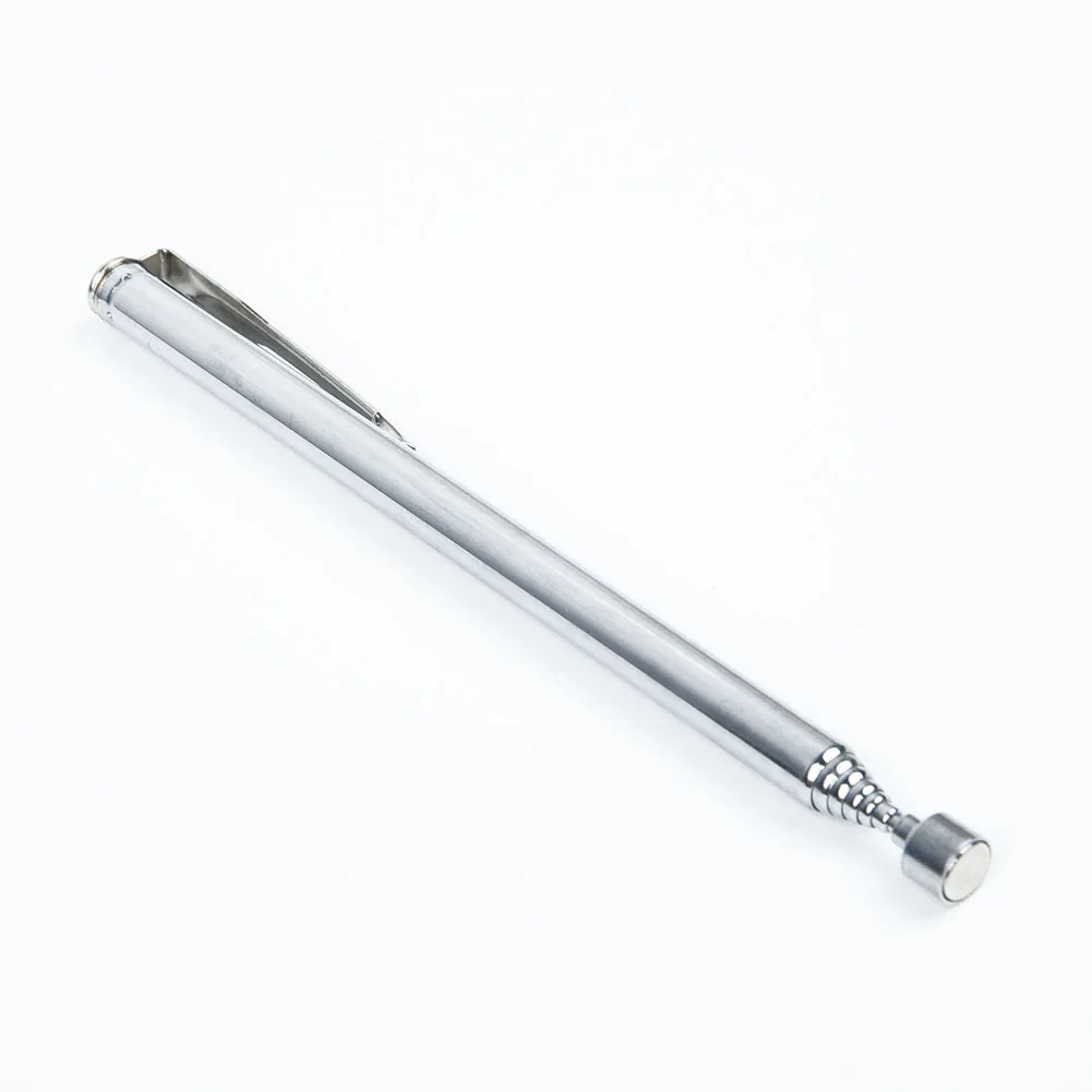 Herramienta de recogida magnética de 25,6 ", reparación telescópica de mantenimiento, taller de plata de acero inoxidable, a estrenar, útil