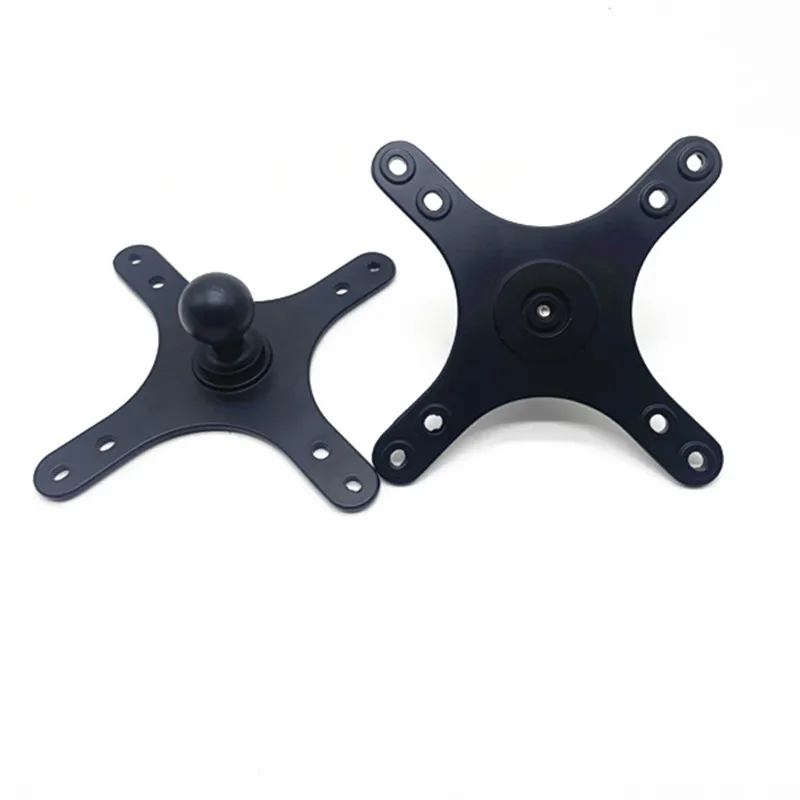 Tragbare Monitor-Montagehalterungsplatte VESA mit 1-Zoll-Kugel auf 100 x 100 mm 75 x 75 mm Basis-Set, Wandhalterung