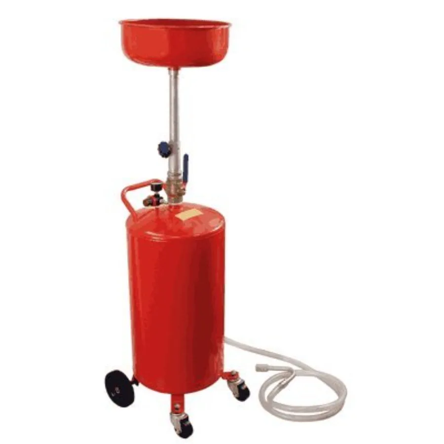 أداة خزان استنزاف النفايات لتغيير زيت الهواء لمرآب السيارات سعة 20 جالونًا لصيانة المركبات الفعالة والتخلص من السوائل في المهنية