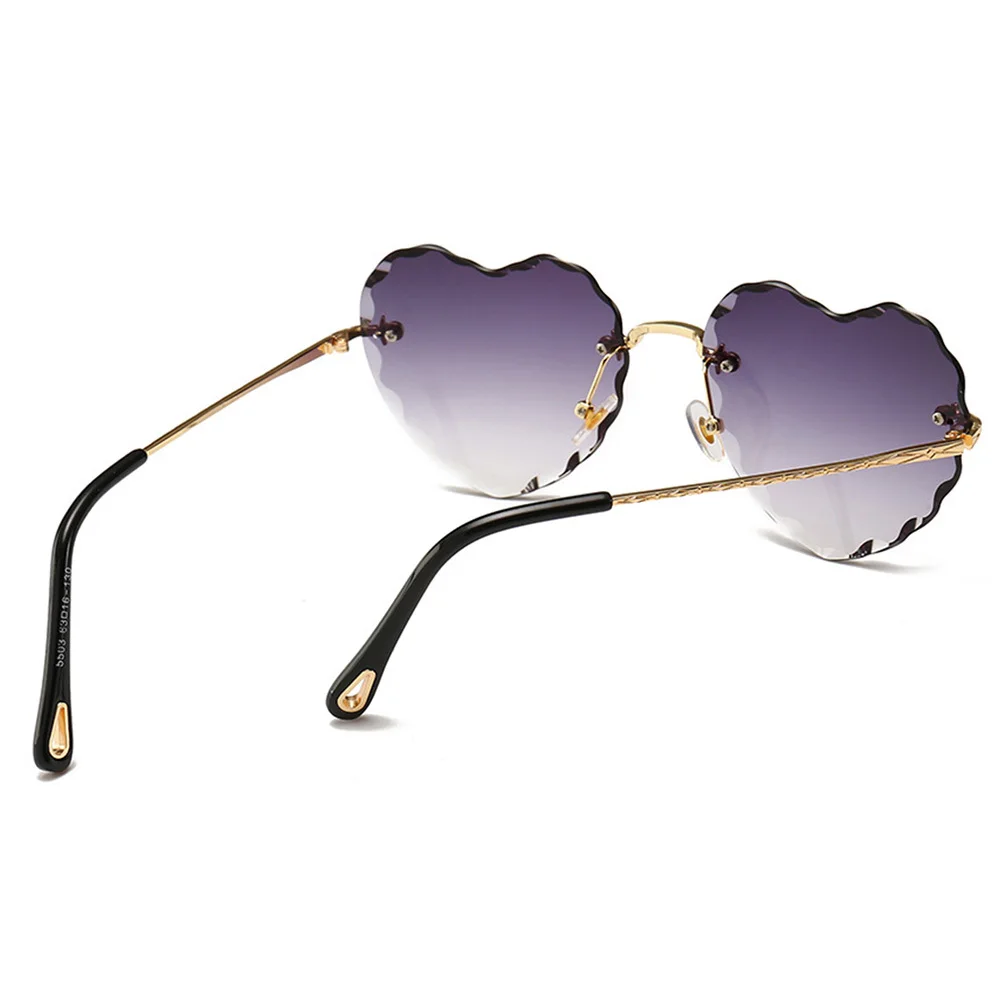 

Stylish Rimless Sunglasses Heart Shaped Anti-Uv Party Glasses Unique Eyewear Photo Props Rimless Sunglasses Anti-Uv Glasses