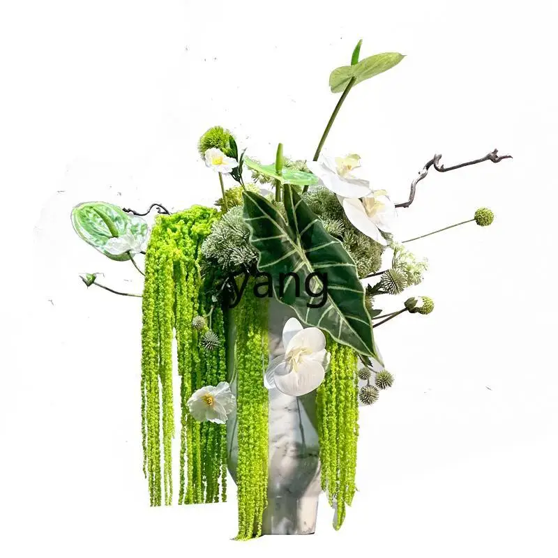 

LH new Chinese-style simulated flower art living room coffee table entrance dried flower shape decorative desktop ornament