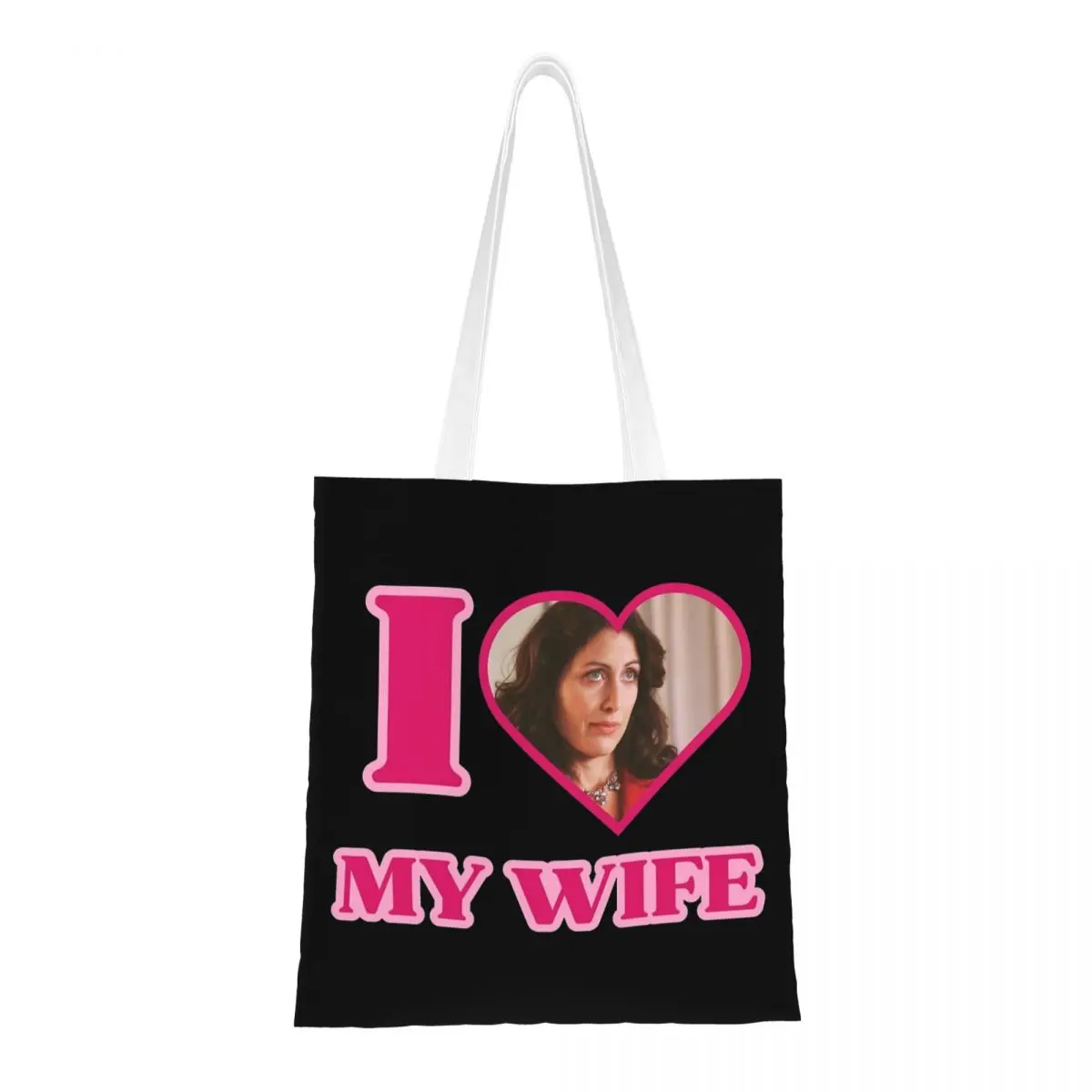 

Холщовая большая сумка I Love Lisa Cuddy House MD, многоразовая сумка для покупок с уникальным дизайном для унисекс