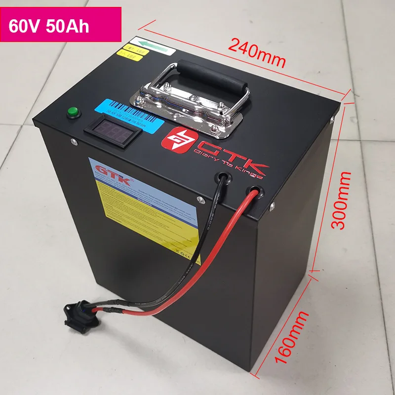 Gtk 60V 50AH lithium ion battery 24AH 40AH 65AH 100AH 1000W-3000W electric bicycle Motorcycle pedal car golf car lectric motor