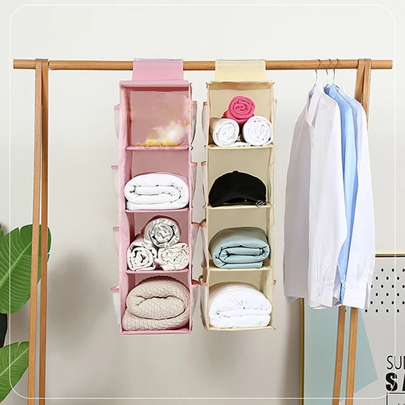 Household Wardrobe Stereo Storage Hanging Bag Multi-layer Oxford Cloth Clothes Storage Bag Underwear Socks Finishing Hanging Bag