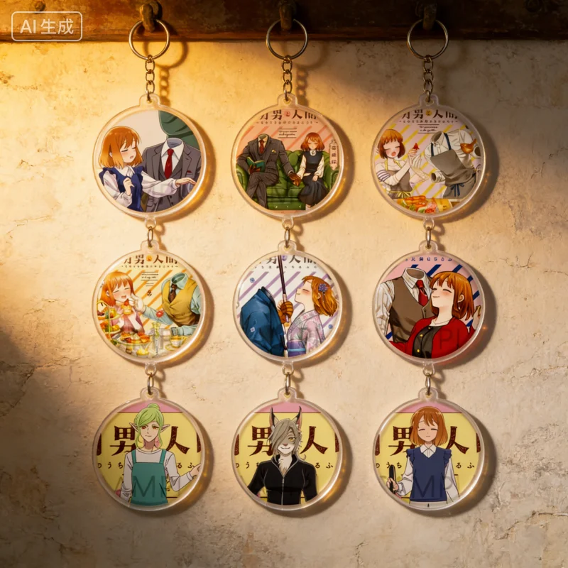 The Invisible Man and His Soon-to-Be Wife Akira Tounome Shizuka Yakou Acrylic Pendant Keychains Bag Decorations