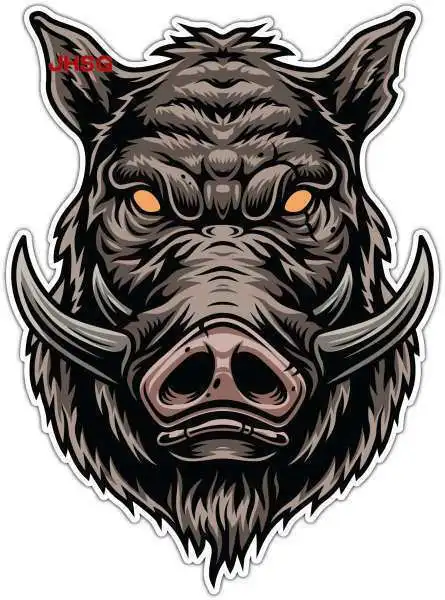 

Wild Boar Razor, Wild Animal, Car Bumper, Window Sticker, Waterproof Vinyl Sticker