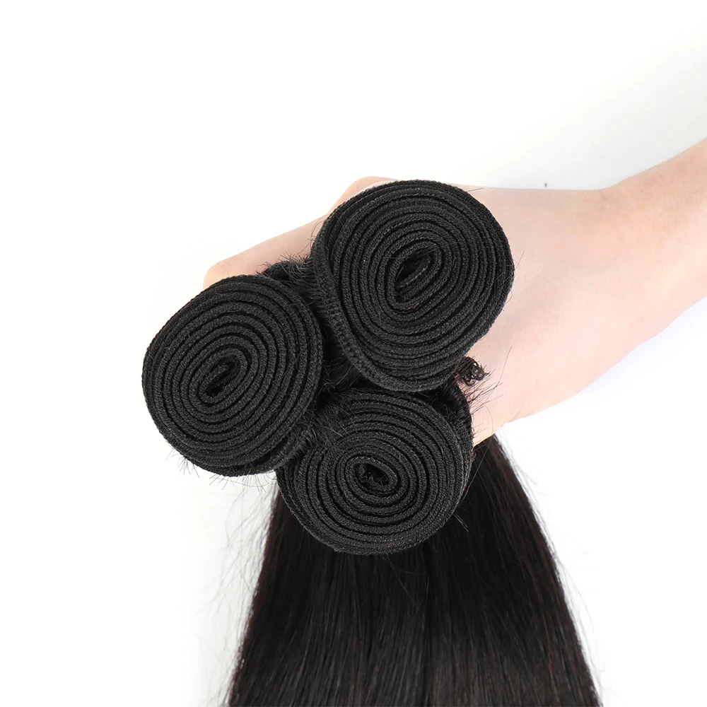 Braziliaanse Haar Bundels Straight Menselijk Haar Weave Bundels Remy Hair Extension Natural Black 10-20 Inches Remy Menselijk Haar bundels