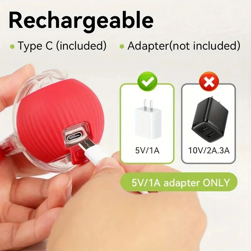 Automatic Rolling Interactive Ball Toy, Rechargeable Smart Pet Electric Toy with Faux Tail, Imitate Mouse for Dog Cat Training view 2