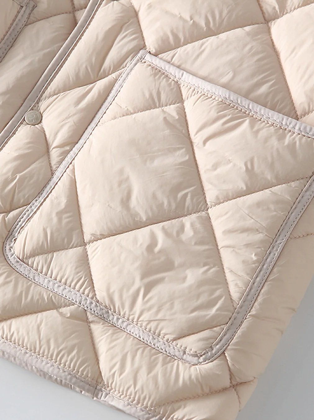 

Loose Fit Quilted Fce Lined Cotton Jaet Diamond Pattern Staed Wear Warm Cold Resistant Men's Faion Urban Sle Long ...