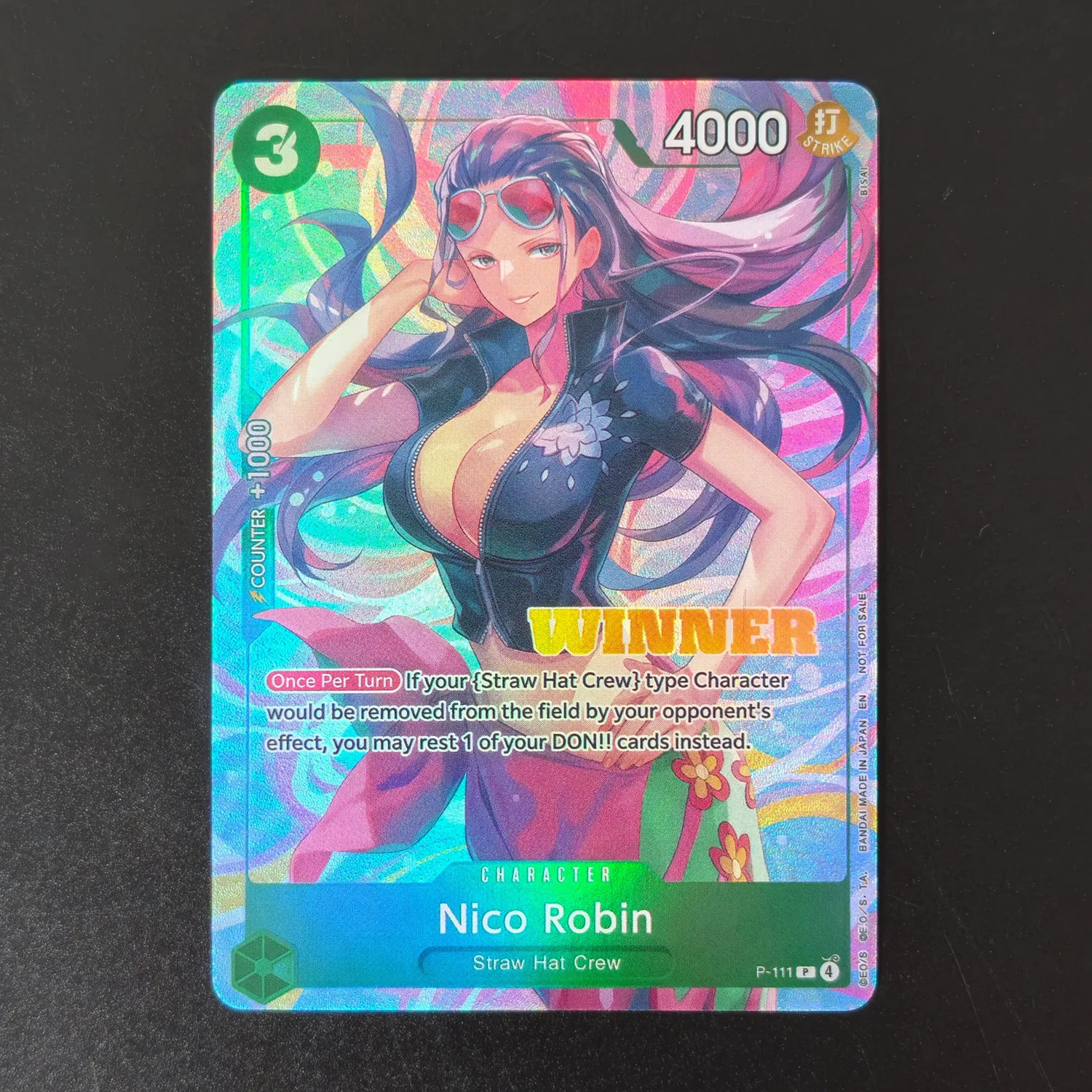 Proxy One Piece English Self Made Promotion Card Nico Robin Nami Bonney Heroines Battle Winner Pack Game Collection Card Toy