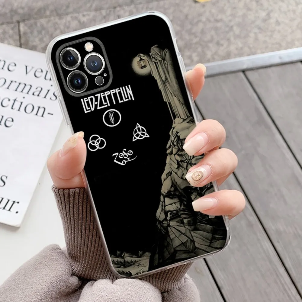 Cool L-Led Band Z-Zeppelin Phone Case Silicone Soft for iphone 15 14 13 12 11 Pro Mini XS MAX 8 7 6 Plus X XS XR Cover