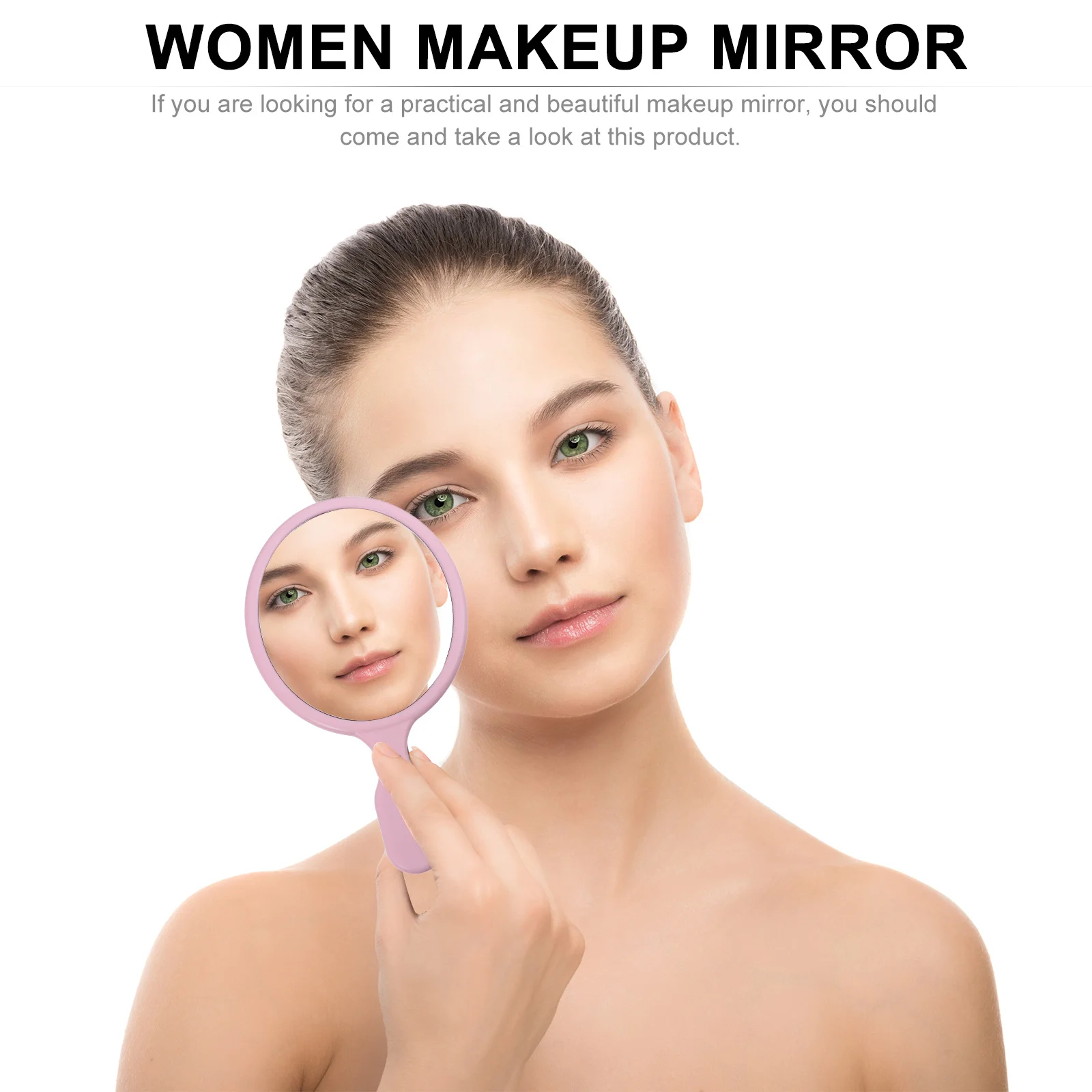 Specchi per trucco portatili da 2 pezzi Specchi semplici portatili Blu Rosa per specchio portatile da viaggio Vanity Specchio per trucco da donna