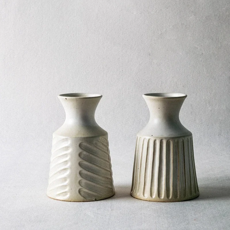Vase Living Room Dried Flowers Nordic Ins Style White Ceramics Home Decoration Accessories Handcraft Flower Vases For Homes
