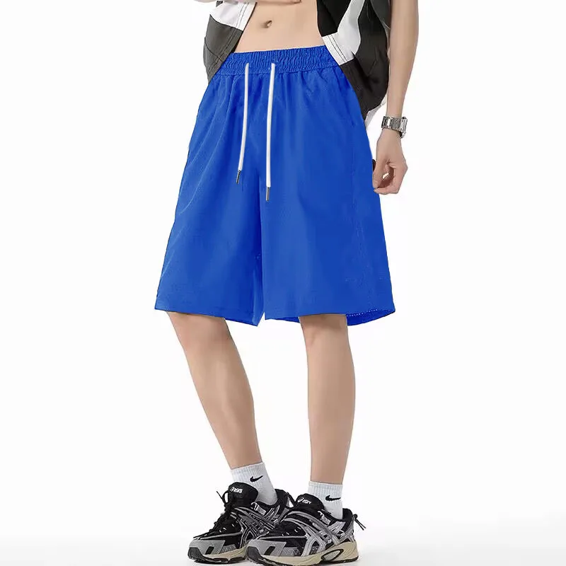 2026 جديد الرجال اللياقة البدنية السراويل الرياضية الرجال الصيف الاتجاه تنفس فضفاض الترفيه الجري كرة السلة التدريب سراويل رياضية #3