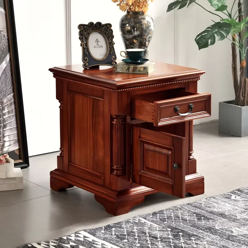 New Design Classic Style Carving Solid Wood Living Room Corner Table Rectangular Living Room Coffee Table Side Table
