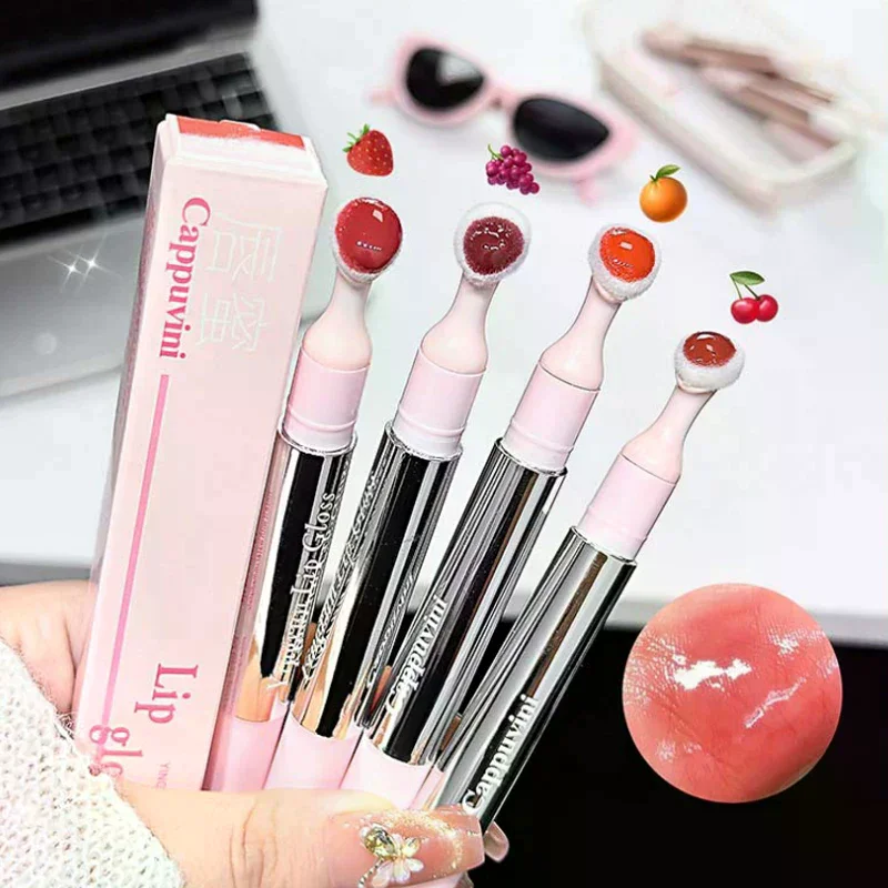 Cappuvini batom líquido macio de veludo macio, creme nude fosco espelho brilho labial à prova d'água de longa duração para bochecha