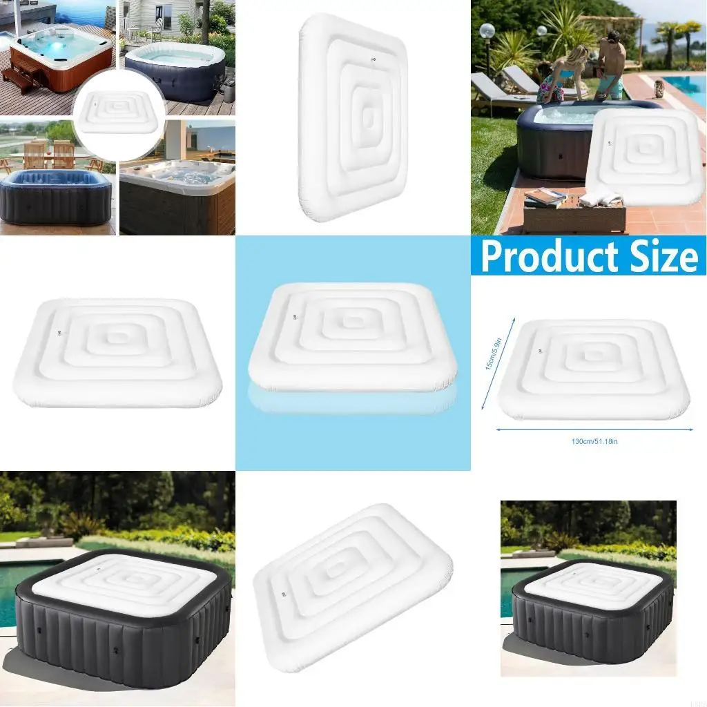 Các bồn nước nóng bình phương cách nhiệt bao phủ PVC thực tế ngăn chặn sự ngưng tụ bụi ngoài trời sử dụng L8RB