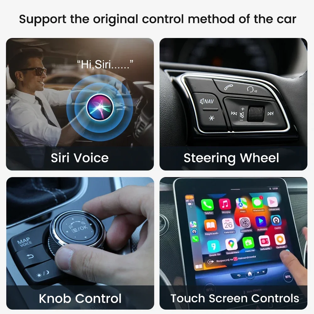 CarlinKit 2Air 5.0 Wired CarPlay Android Auto Wireless Adapter for Mazda Chevrolet Volvo Ford Toyota Porsche Haval Lexus Renault