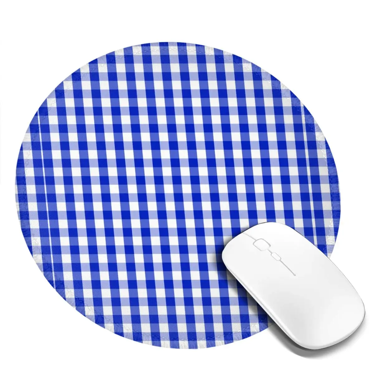 Gamer Mouse Pad Blue White Checkerboard Comfort Mousepad Desk Accessories Retro Plaid Squared Mouse Mats For PC Laptop Computer