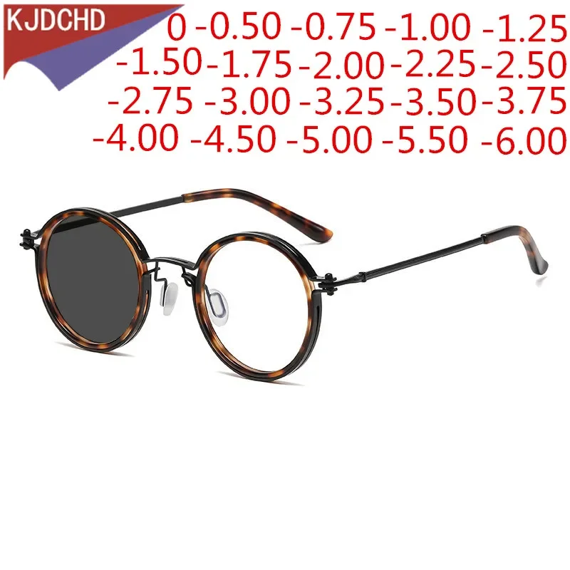 

KJDCHD новые солнцезащитные фотохромные очки для близорукости для женщин и мужчин, ретро близорукие очки 0-0,50 -0,75 -1,00 -1,25 -1,50 -1,75 до -6,00
