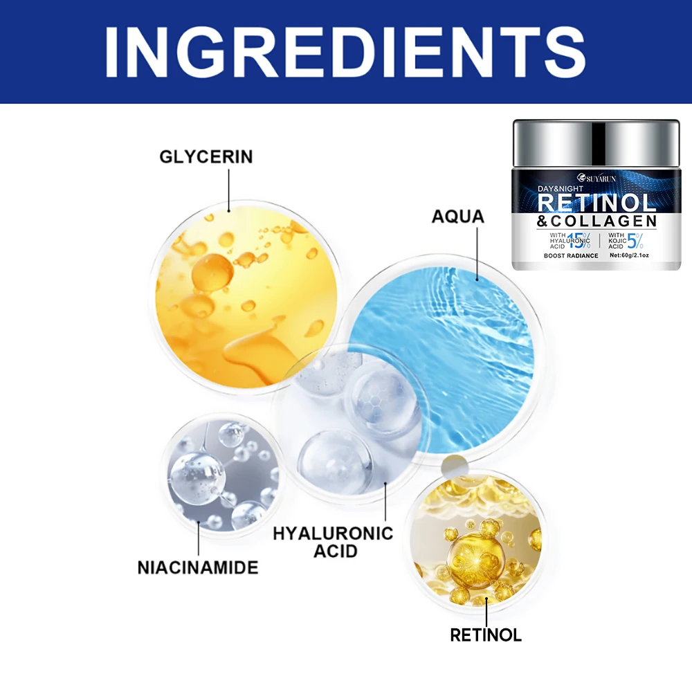 15% حمض الهيالورونيك ومرطب حمض الكوجيك 5%، غني بالجلسرين والراتينول، رقيق، يفتقر ويشد ويحسن البشرة الخشنة