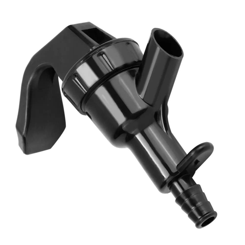 5pcs Black Plastic Squeeze Tap 1/4 Inch Barb Connection Plastic Picnic Tap 20 PSI Serving Pressure Ball Lock Line Compatible