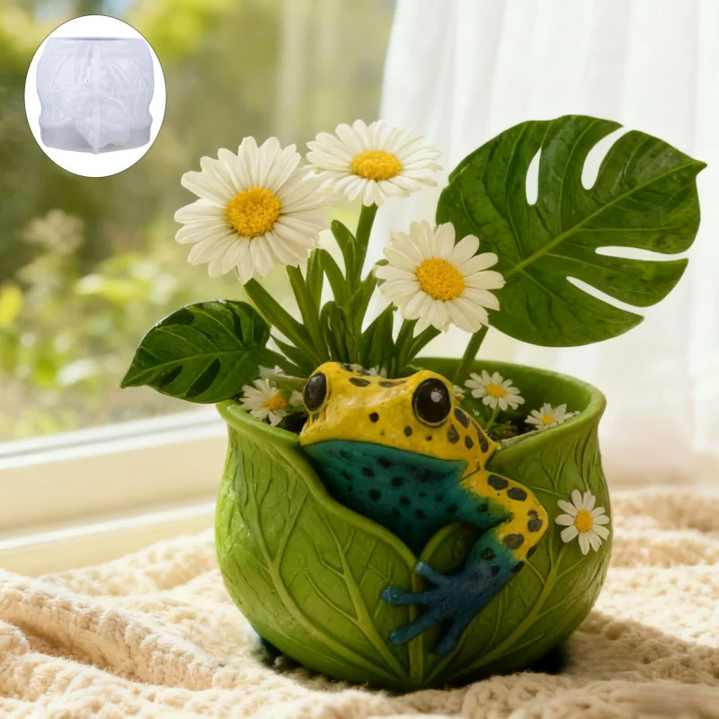 

Frog in Well Silicone Mold DIY Kit: Make Epoxy Resin Planters, Candles, Gypsum Storage Cups & Decorative Crafts