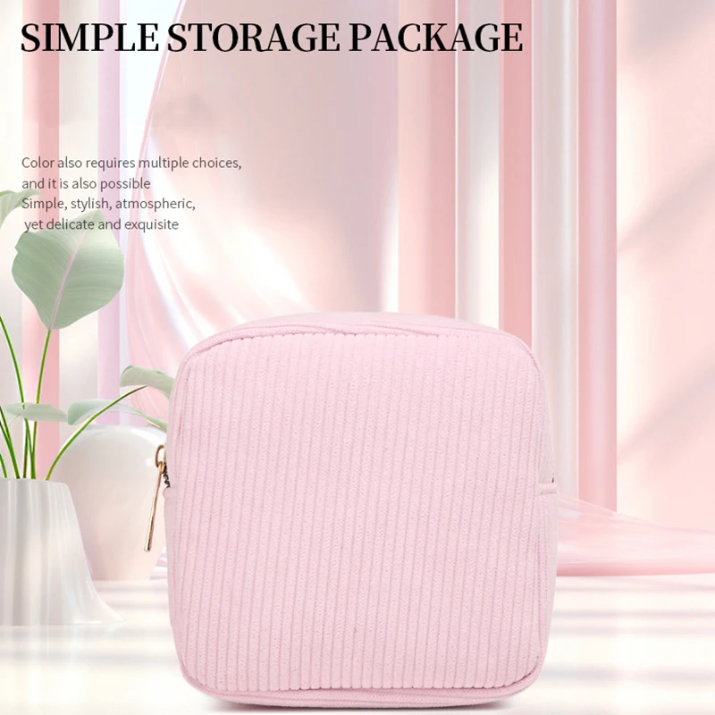 Ins fashion Plush Mini Cosmetic Storage Pouch Women Portable Makeup Lipstick Sanitary Napkins Travel Organizer Bags Small Bag