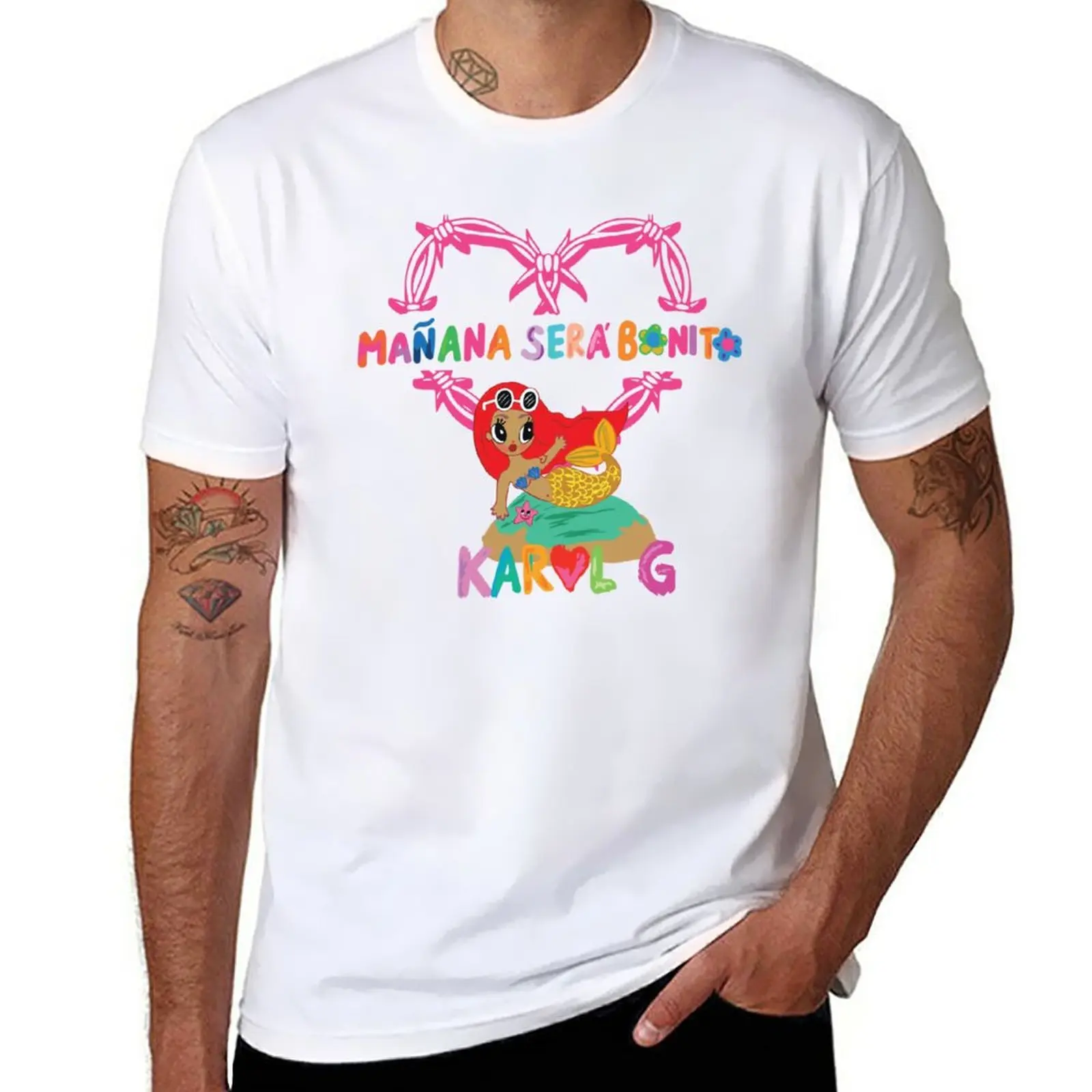 

New karol g manana sera bonito T-Shirt plus size t shirts vintage clothes man clothes heavy weight t shirts for men