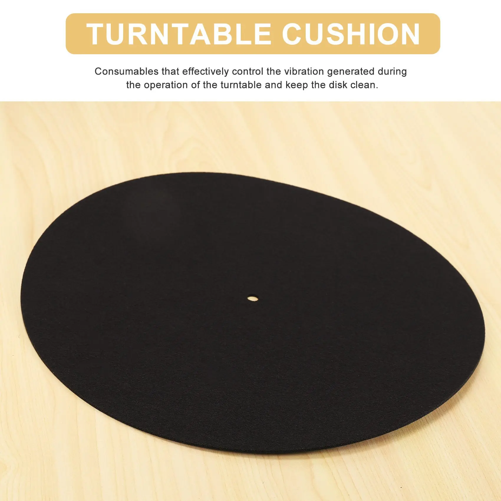 Turntable Record Player Pad para fonógrafo, Slipmat ultra-fino, esteira de vinil, LP anti-estático, esteira macia plana, 1pc