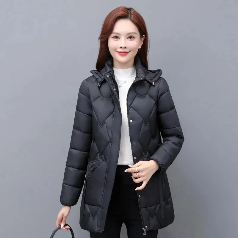 Plus Size 6XL Donzen Katoenen Jas Dames Parka's 2023 Herfst Winter Nieuwe Warme Katoenen Gewatteerde Jas Lange Koreaanse Bovenkleding Dames tops