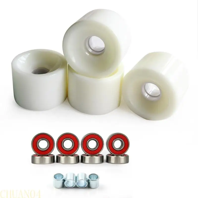 A1A2 4pack عجلة التزلج المضمنة تحمل عجلة لامعة للبالغين والأطفال عجلة دوارة لتعزيز التحكم في القبضة