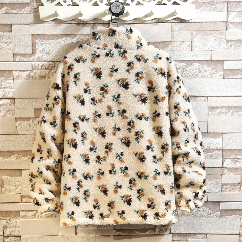2026 Winter Men\'s White Long Sleeve Thick Jacket, Fashion Black Standing Collar Loose Coats