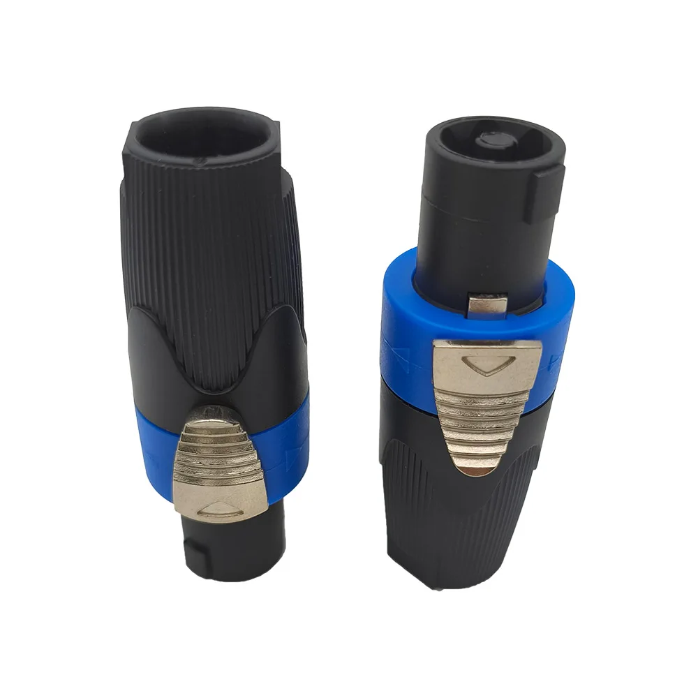 

2Pcs 4-Pole 4Pin NL4FC Speaker Connector Ohm Plug Speaker Audio Cable Adapter Twist Lock 4 Pin Speakon Female Jack Accessories