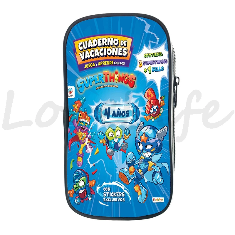 Game Superzings Neon Power Print Pencil Case Kids Pen Bag Cartoon School Pencil Box Makeup Cases Students Stationery Storage Bag
