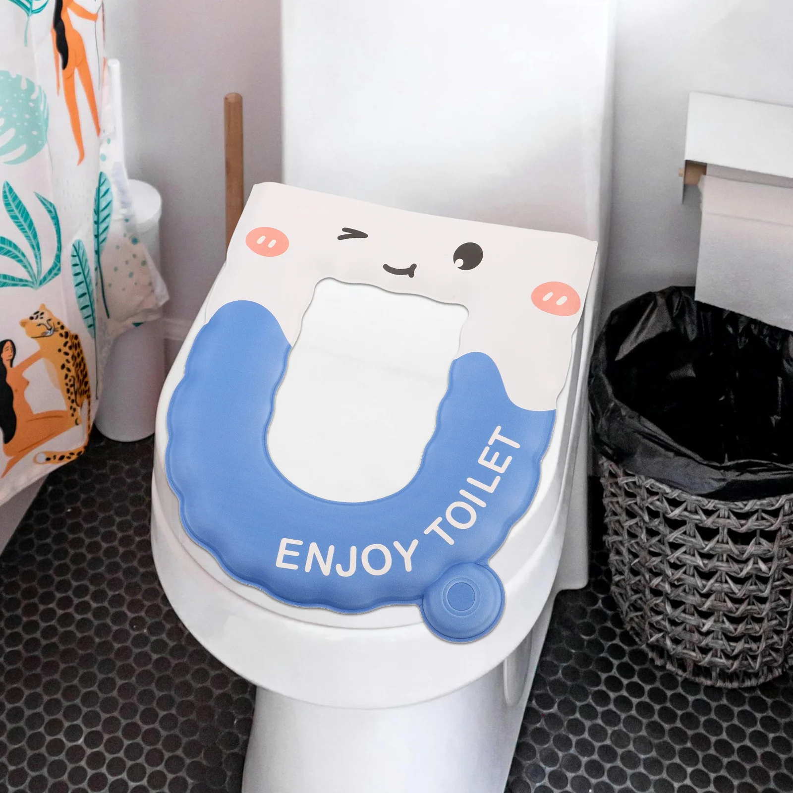 

Eva Toilet Seat Cushion Cartoon Aroma Handle Waterproof Universal Fit Bathroom Accessory Washable Comfortable Toilet