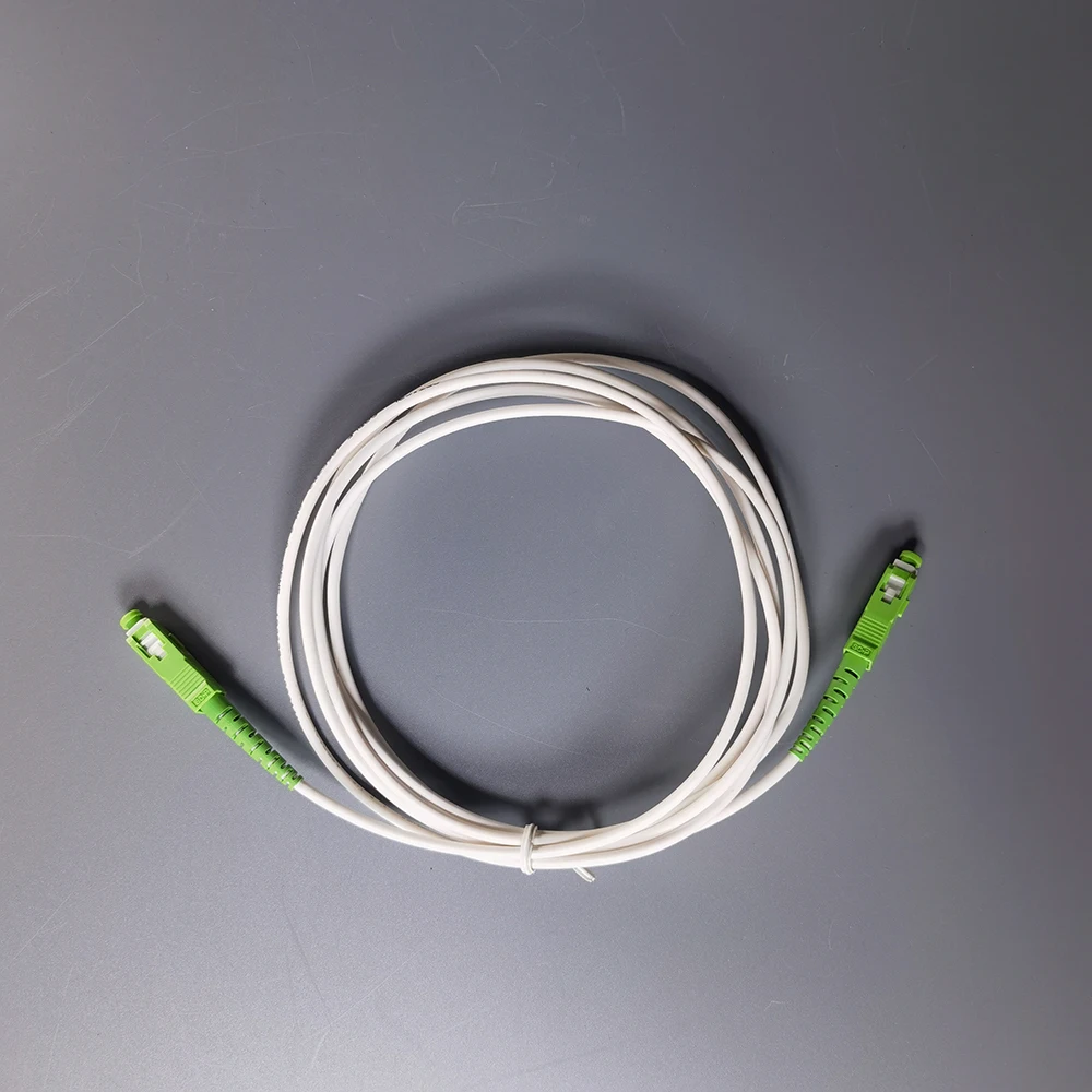 Cable de conexión de fibra óptica de modo único SC/APC-SC/APC, 1,5 m, 2m, 3m, FTTH