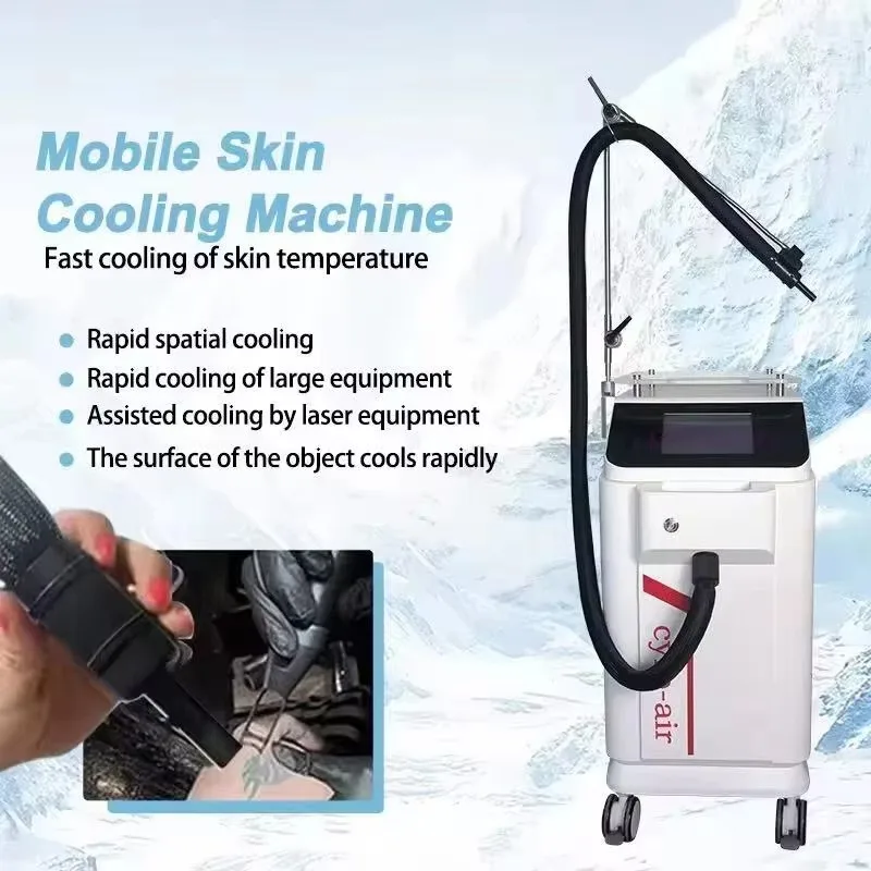 Cryo-Air Zimmer Skin Cooling Chiller -40℃ Cold Air Cryotherapy Machine Reduce Skin Pain For Laser Hair Removal Tattoo Removal
