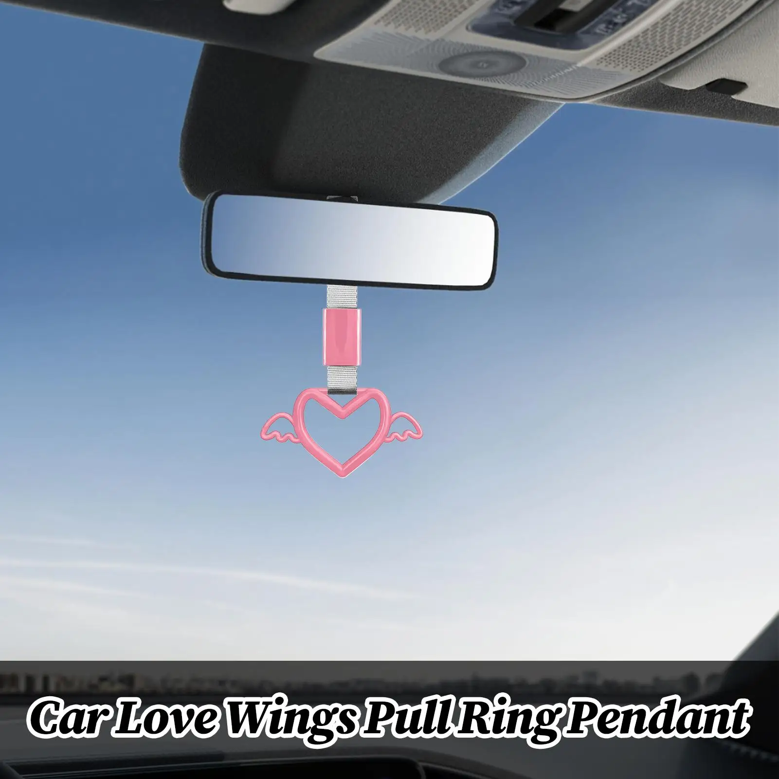 Heart Hand Strap Rear Bumper Warning Grab Handles Ring For Cars Interior Exterior Decoration Automotive Accessory For Bus